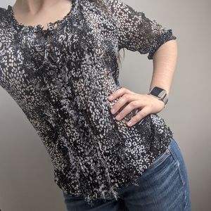 Express Sheer Mesh Blouse